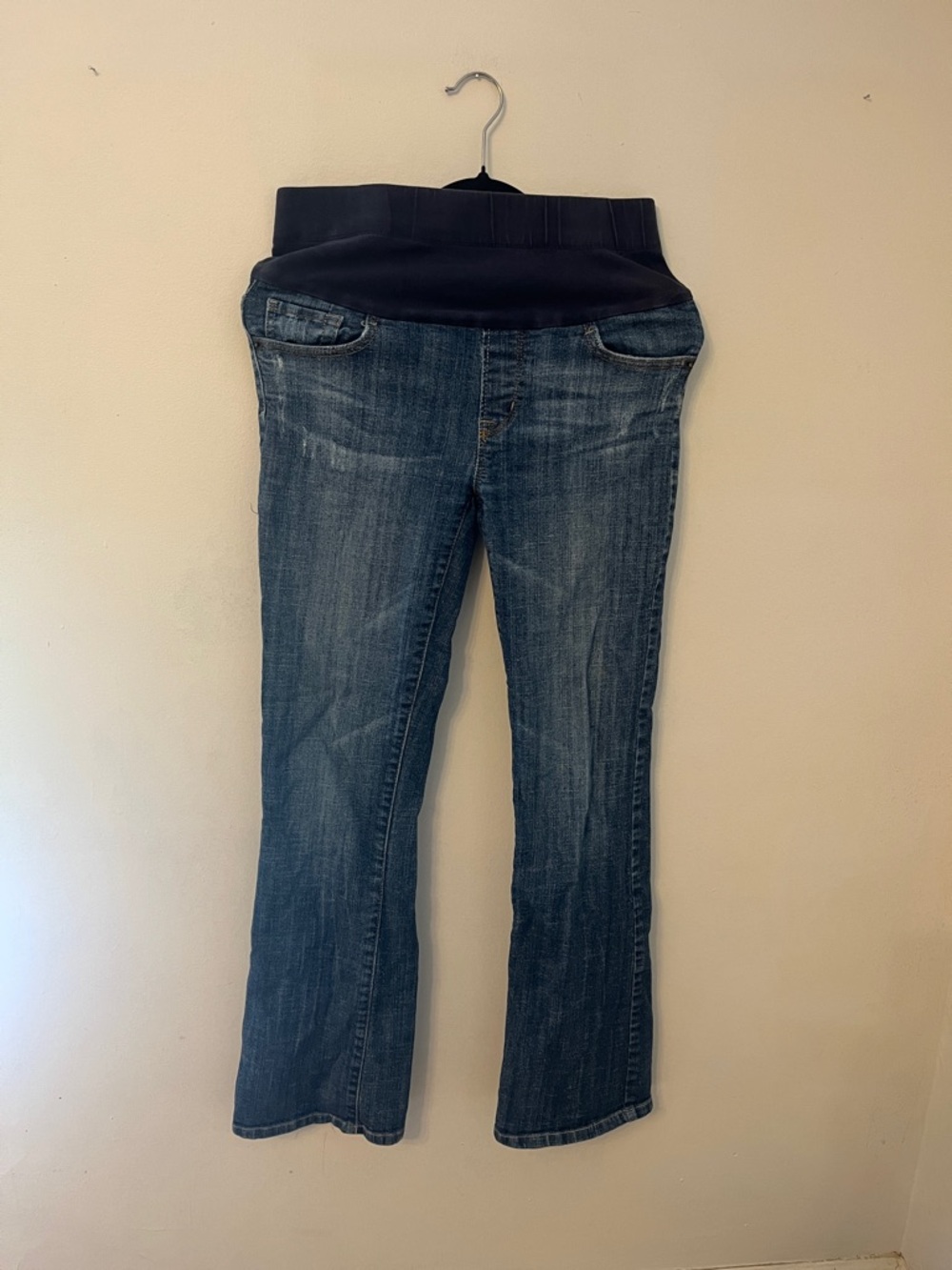 Maternity blue jeans! So comfortable